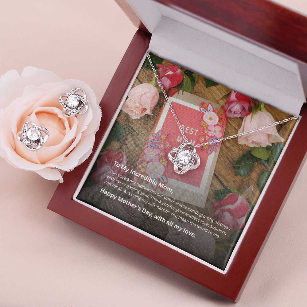 Love Knot Necklace & Earring Gift Set – Mother's Day