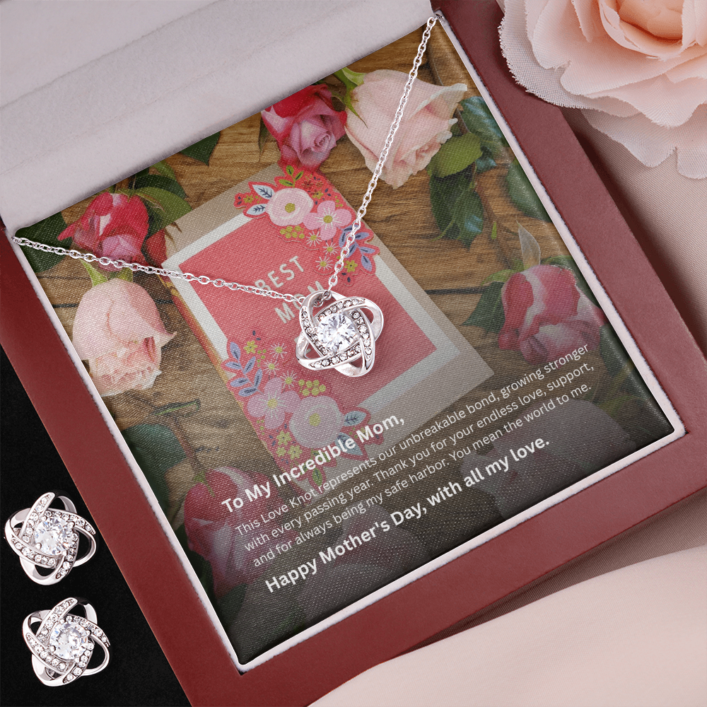 Love Knot Necklace & Earring Gift Set – Mother's Day