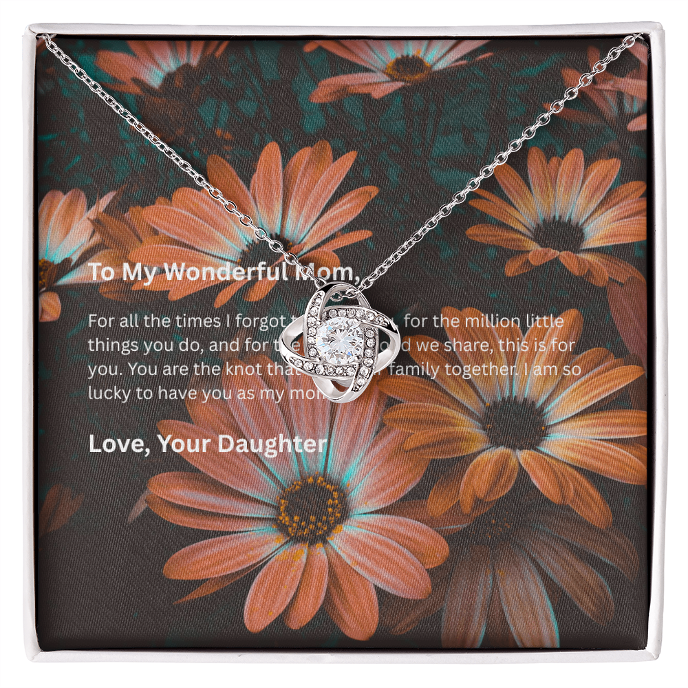 Love Knot Necklace Gift for Mom from Daughter