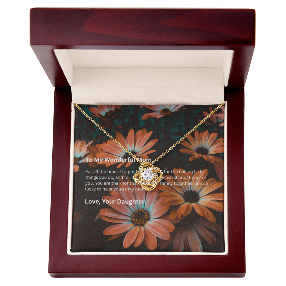 Love Knot Necklace Gift for Mom from Daughter