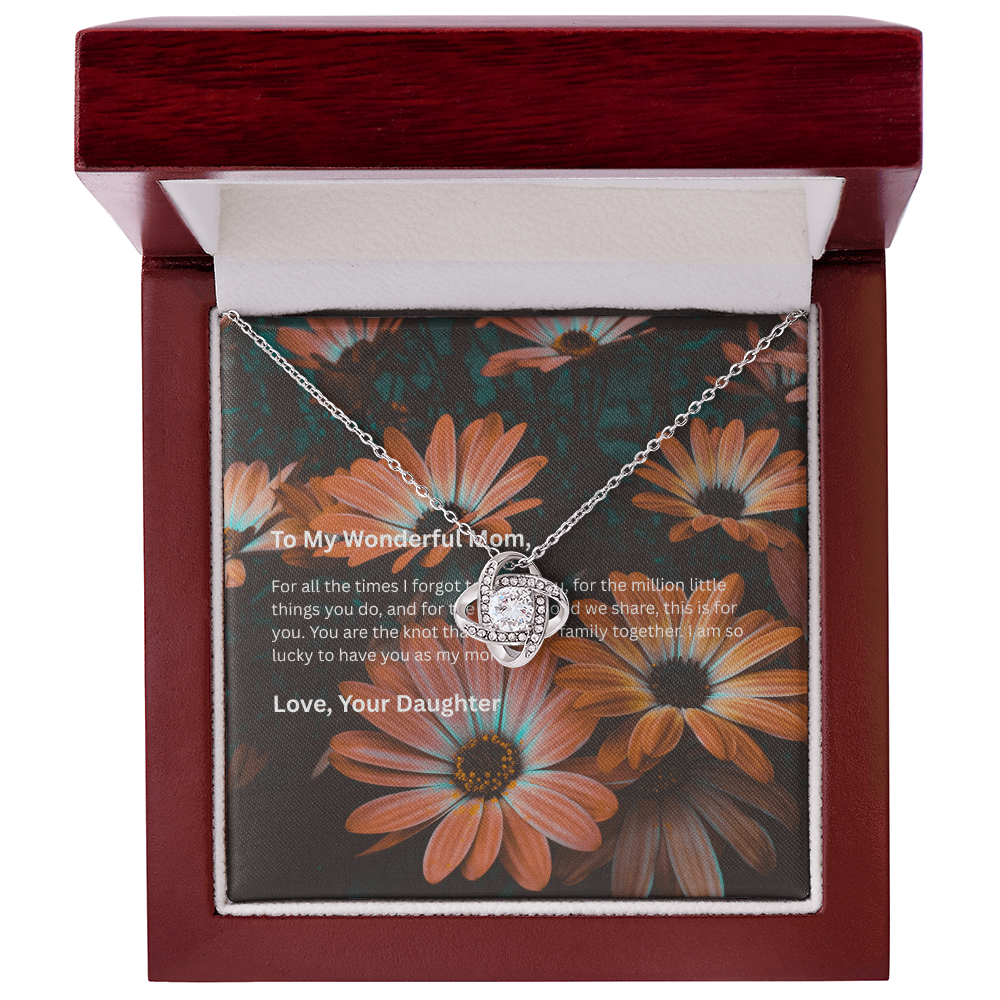 Love Knot Necklace Gift for Mom from Daughter