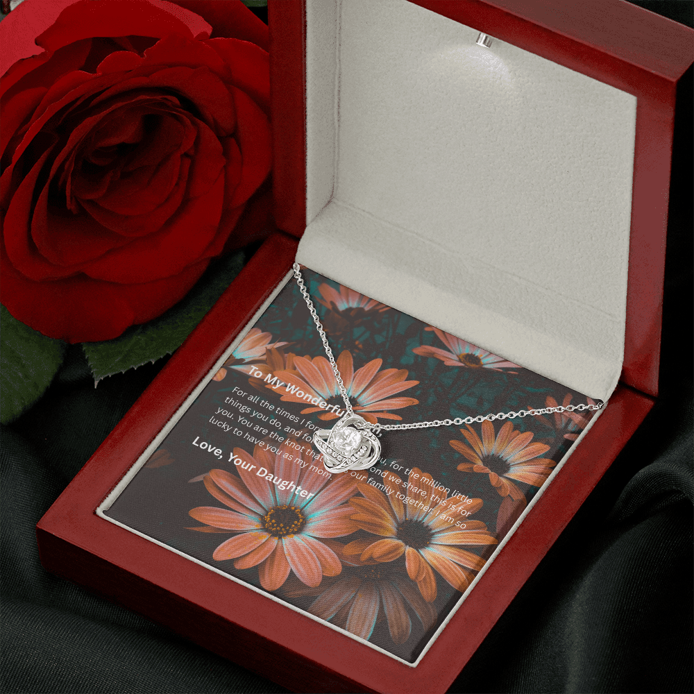 Love Knot Necklace Gift for Mom from Daughter