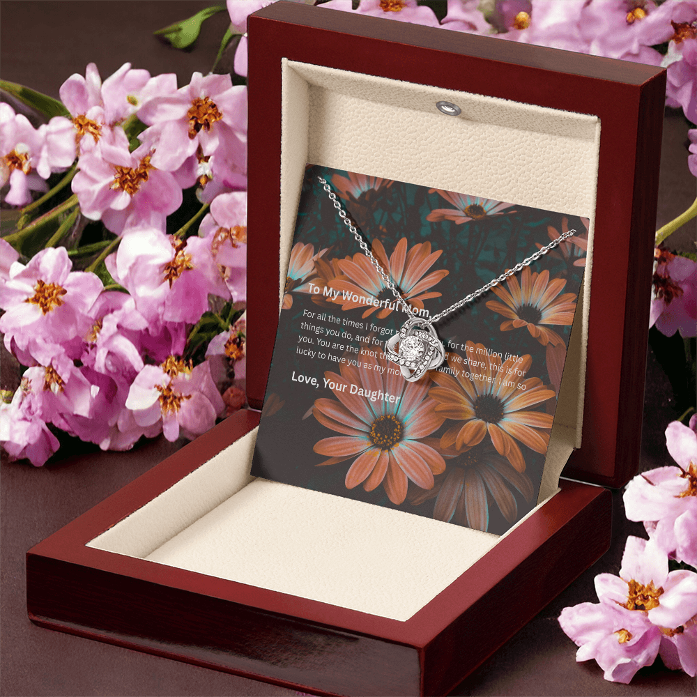 Love Knot Necklace Gift for Mom from Daughter