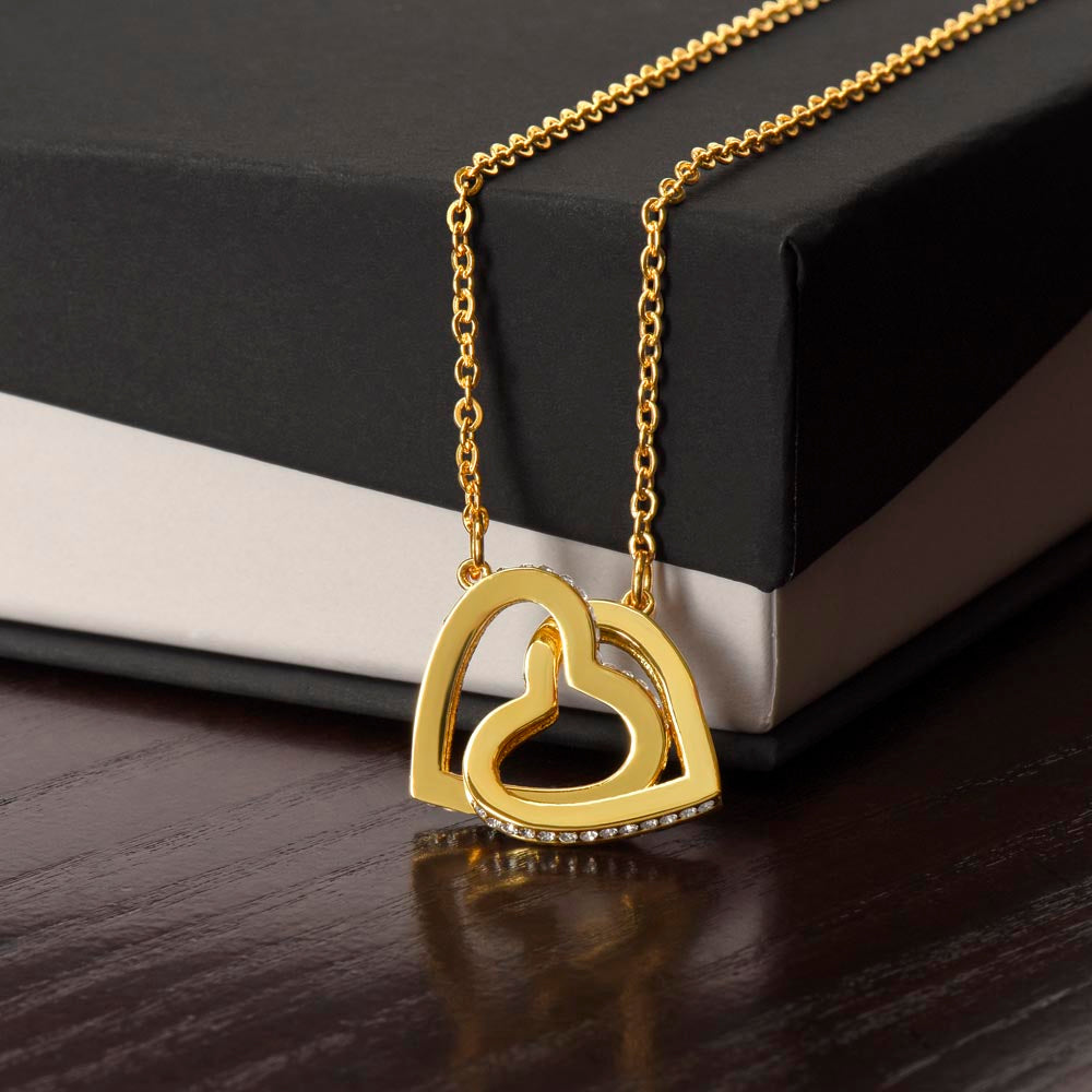 Interlocking Hearts Wife Necklace from Husband
