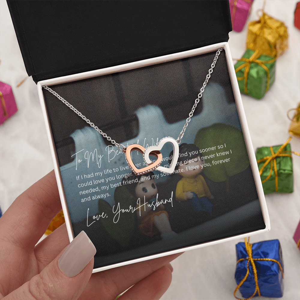 Interlocking Hearts Wife Necklace from Husband