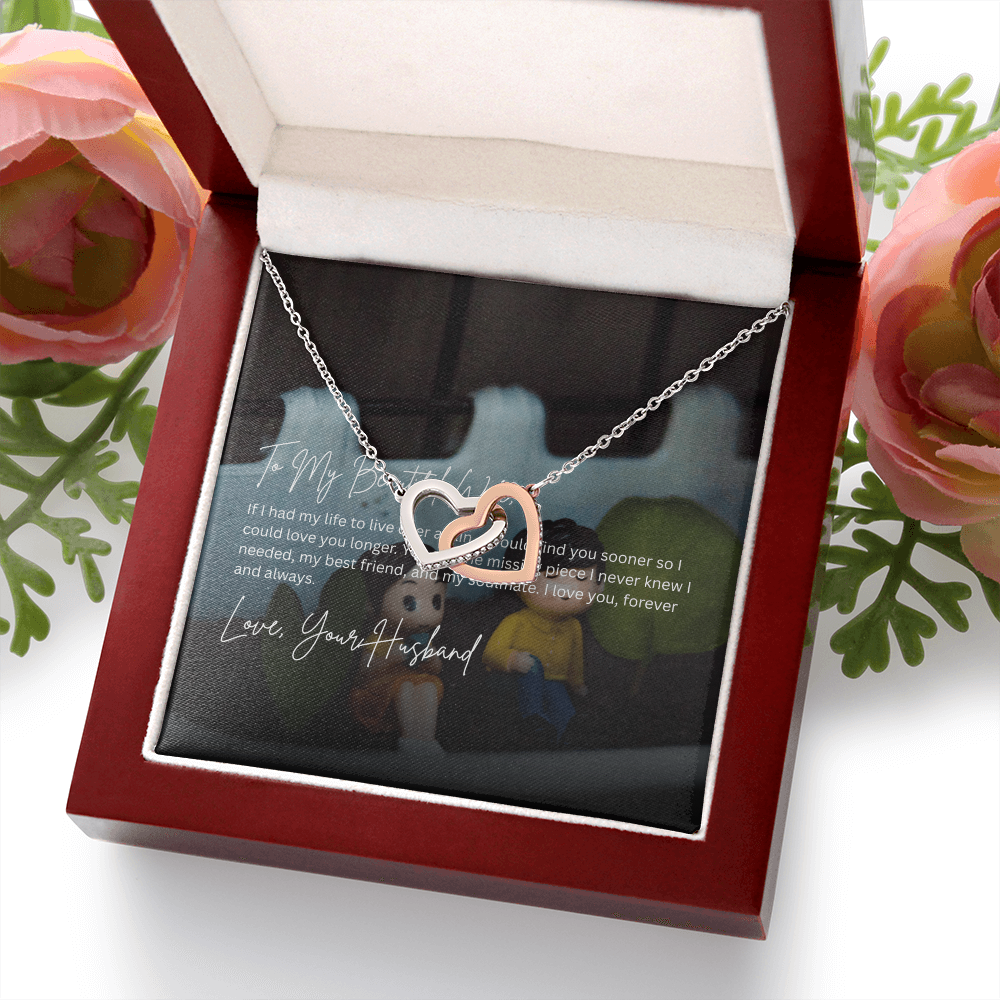 Interlocking Hearts Wife Necklace from Husband