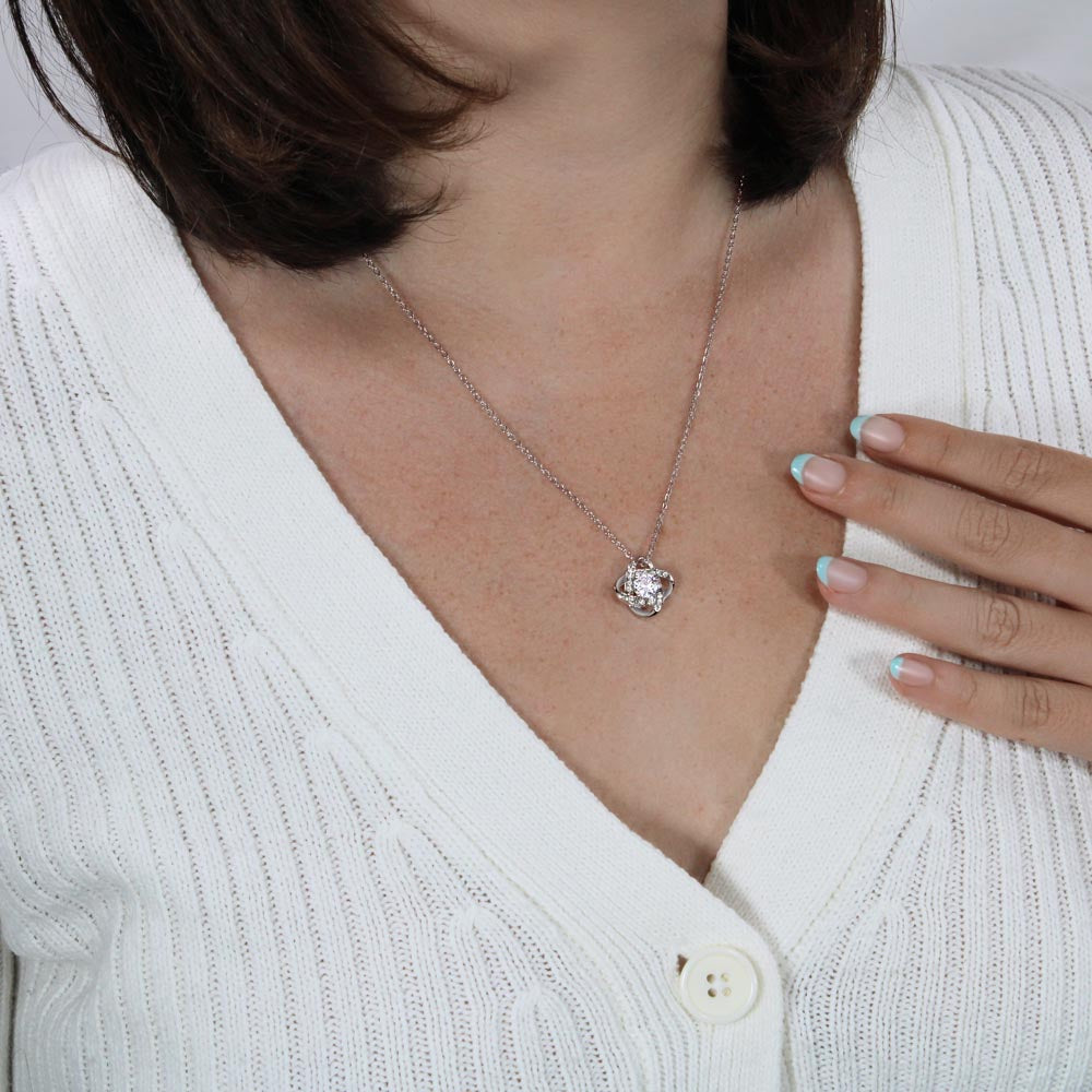 Love Knot Pendant Necklace – Gold-Plated Stainless Steel