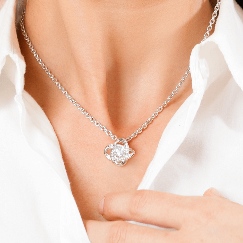 Love Knot Pendant Necklace – Gold-Plated Stainless Steel