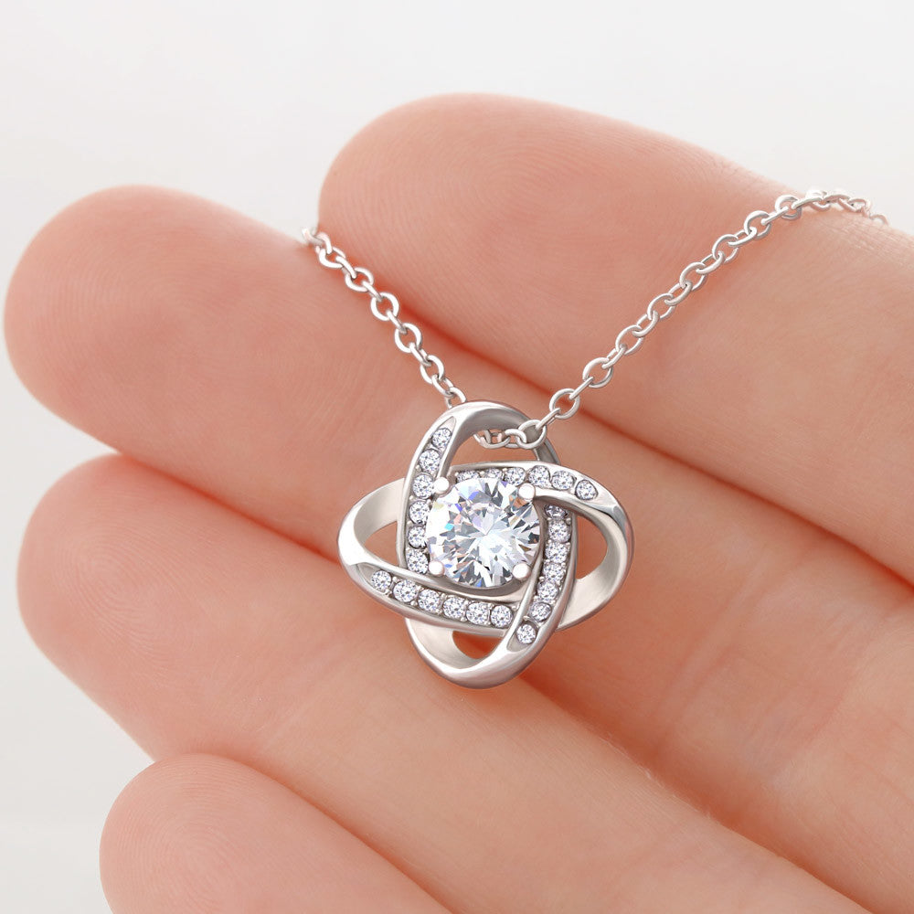 Love Knot Pendant Necklace – Gold-Plated Stainless Steel
