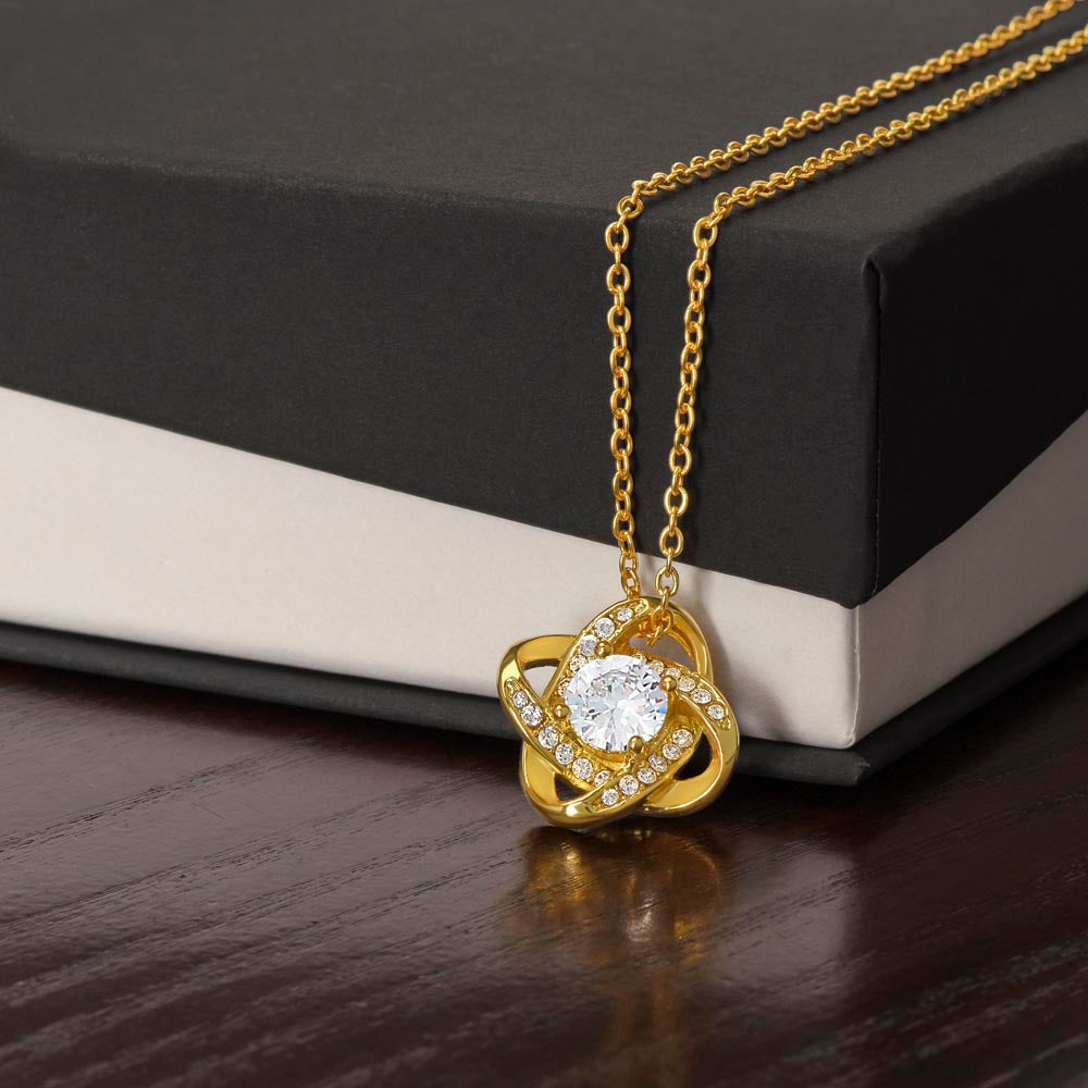 Love Knot Pendant Necklace – Gold-Plated Stainless Steel