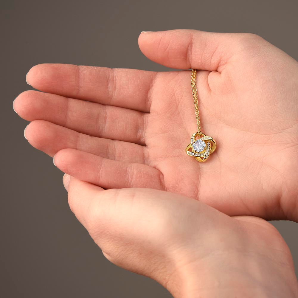 Love Knot Pendant Necklace – Gold-Plated Stainless Steel