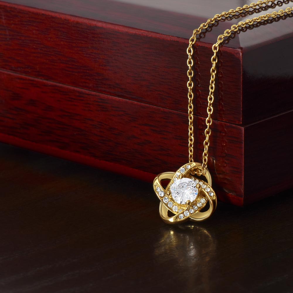 Love Knot Pendant Necklace – Gold-Plated Stainless Steel