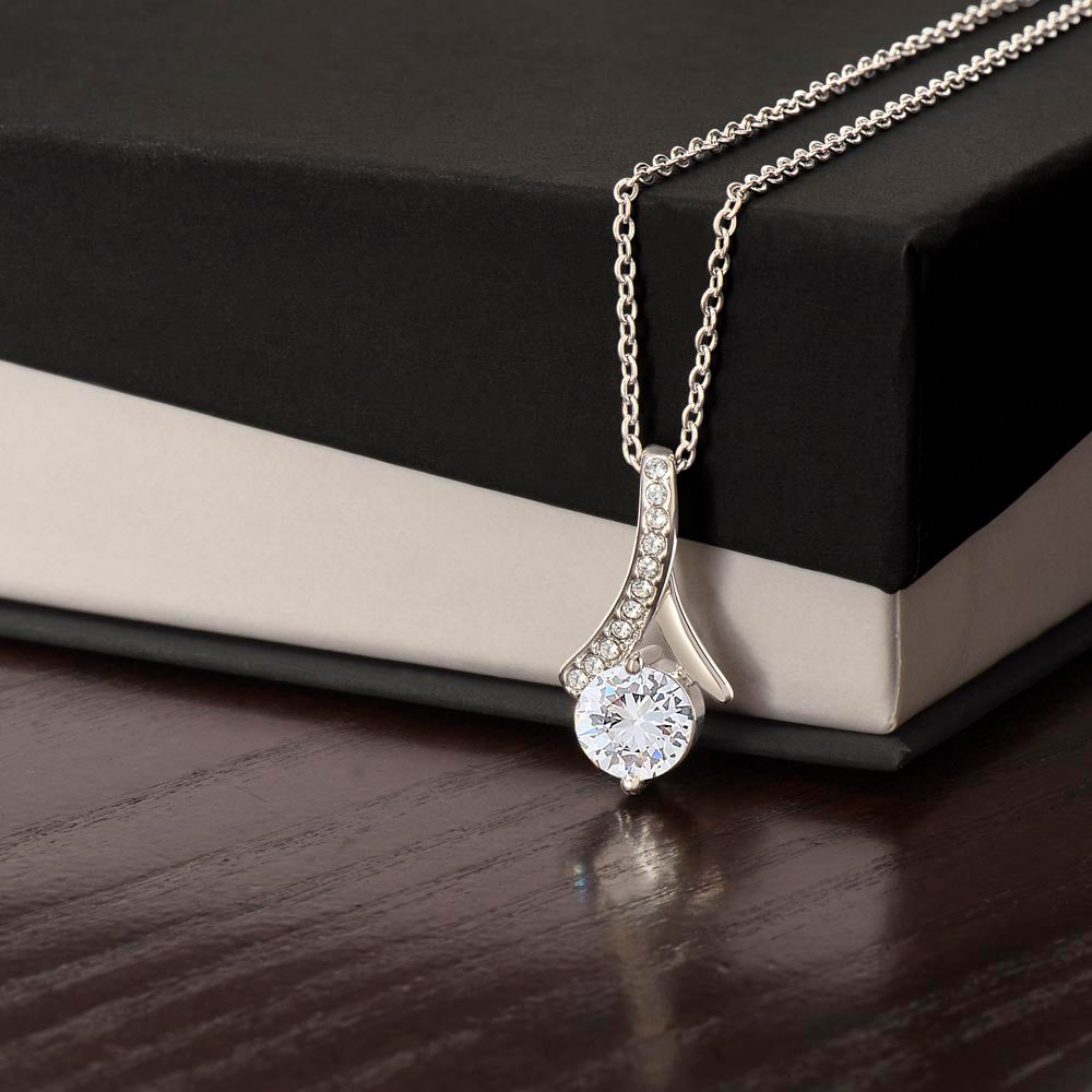 Alluring Beauty Cubic Zirconia Pendant Necklace