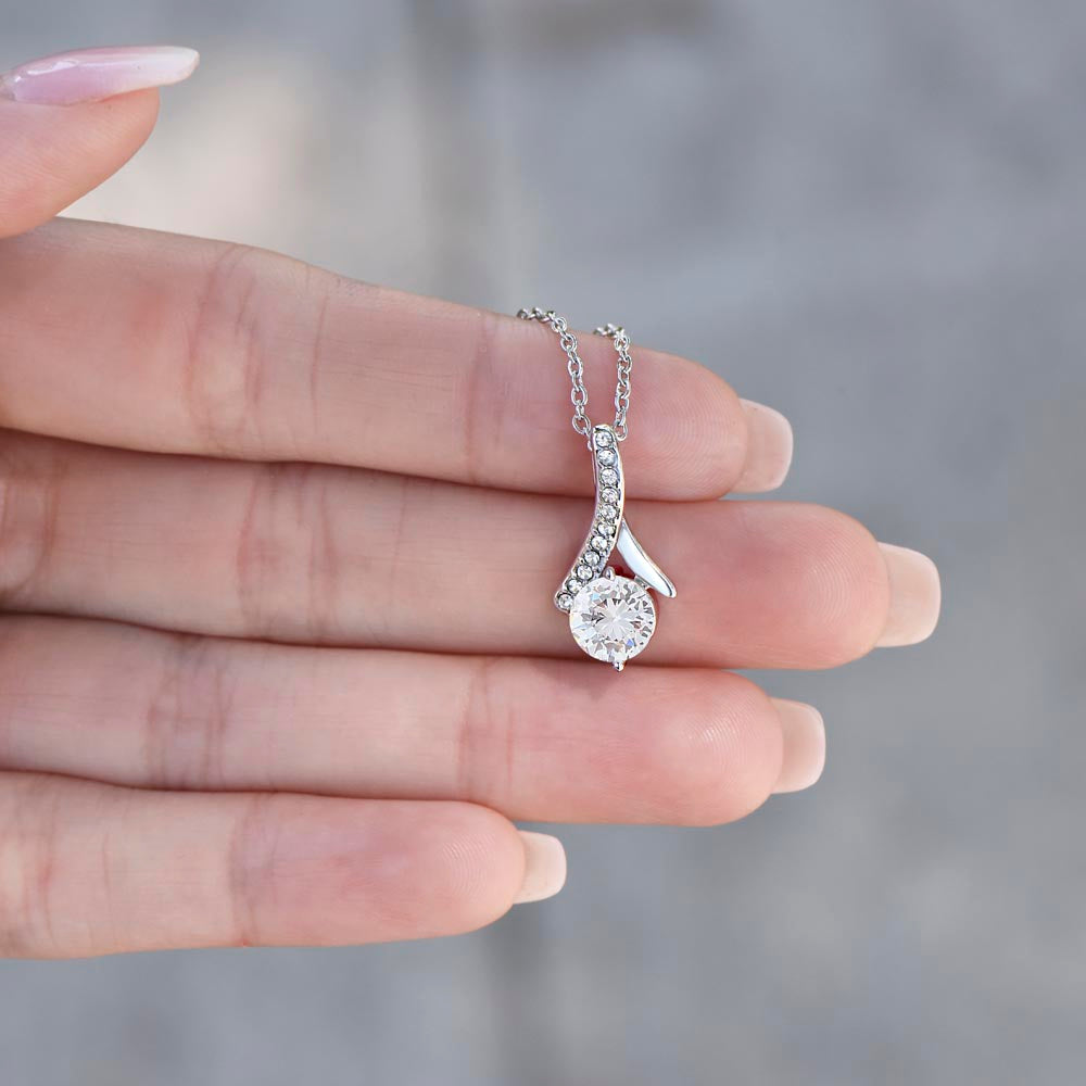 Alluring Beauty Cubic Zirconia Pendant Necklace