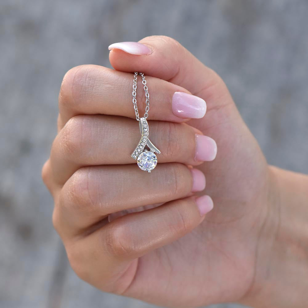 Alluring Beauty Cubic Zirconia Pendant Necklace
