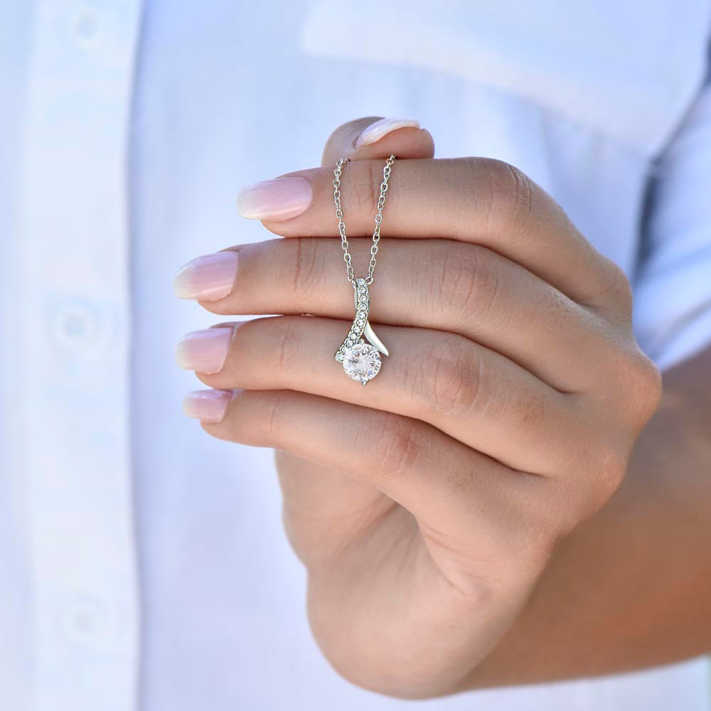 Alluring Beauty Cubic Zirconia Pendant Necklace