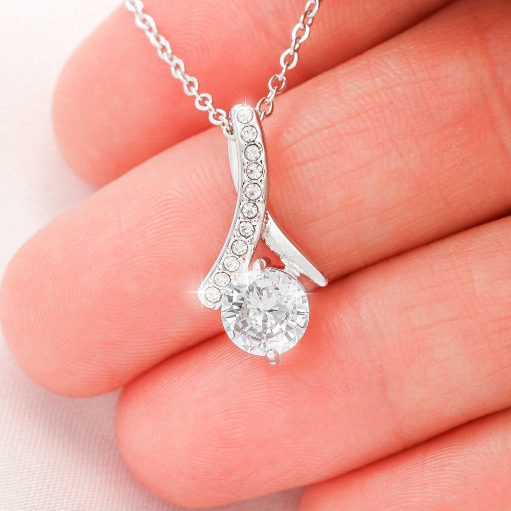 Alluring Beauty Cubic Zirconia Pendant Necklace