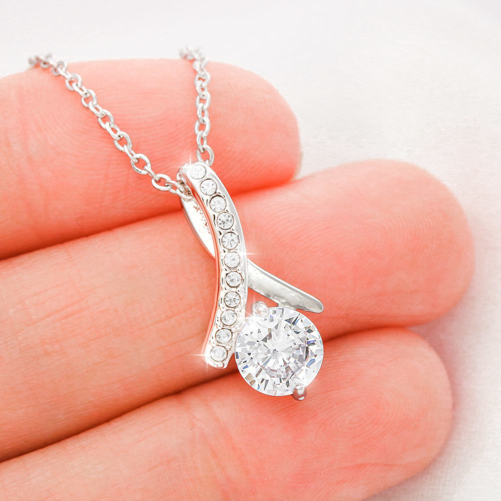 Alluring Beauty Cubic Zirconia Pendant Necklace