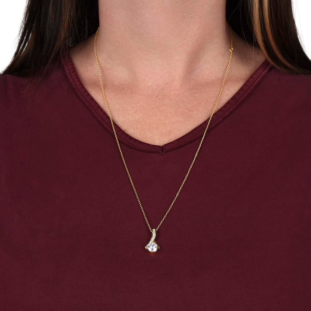 Alluring Beauty Cubic Zirconia Pendant Necklace