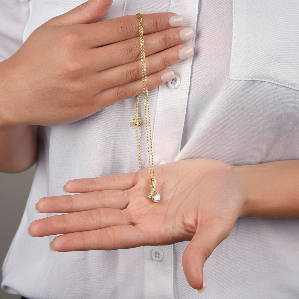 Alluring Beauty Cubic Zirconia Pendant Necklace