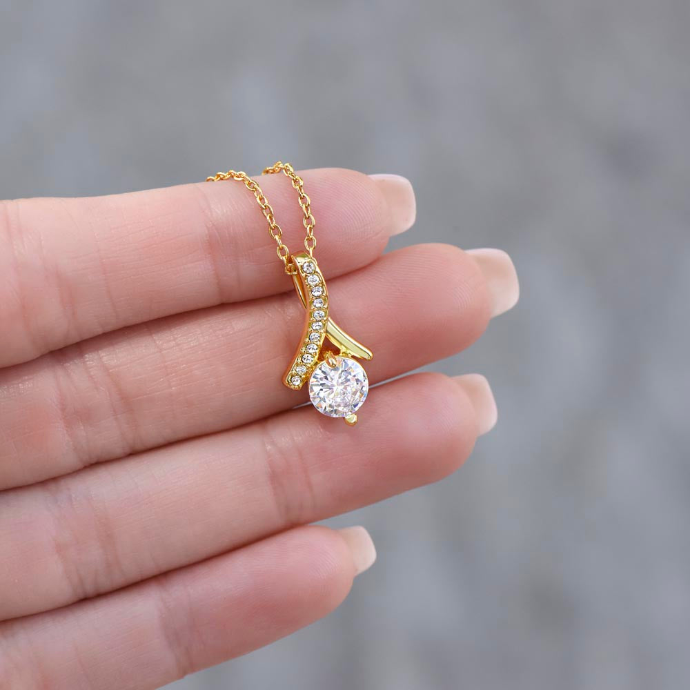 Alluring Beauty Cubic Zirconia Pendant Necklace