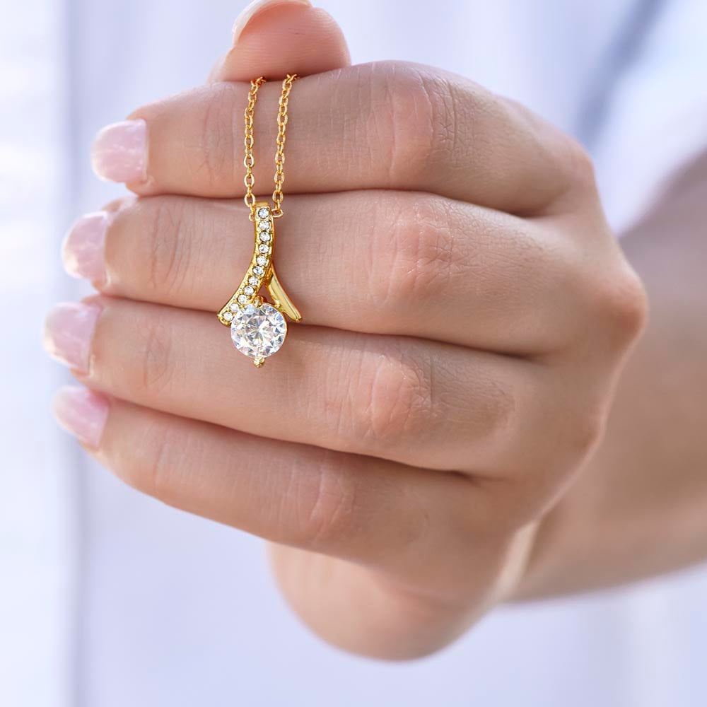 Alluring Beauty Cubic Zirconia Pendant Necklace